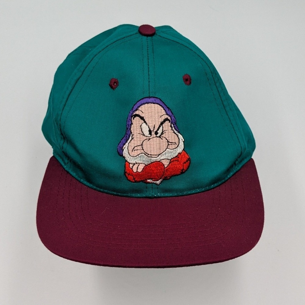 Disney Grumpy Snow White Embroidered Snapback Hat Kids Youth‎